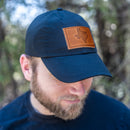 Leather Patch Unstructured Style Hat - Texas Stamp