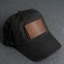 Leather Patch Unstructured Style Hat - Bride and Groom Stamp (block)