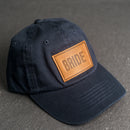 Leather Patch Unstructured Style Hat - Bride and Groom Stamp (block)