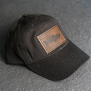 Leather Patch Unstructured Style Hat - Fish Stamp