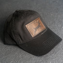 Leather Patch Unstructured Style Hat - Deer Stamp