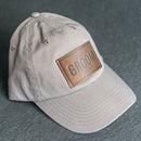 Leather Patch Unstructured Style Hat - Bride and Groom Stamp (block)