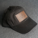 Your Logo on a Leather Patch Unstructured Style Hat