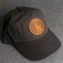 Leather Patch Unstructured Style Hat - Wolf Stamp