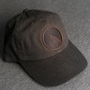 Leather Patch Unstructured Style Hat - Wolf Stamp
