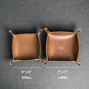Personalized Square Leather Dice Tray