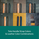 Personalized Leather Zipper Closure Tote Bag