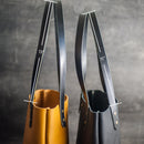 Personalized Leather Zipper Closure Tote Bag